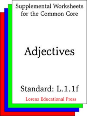 cover image of CCSS L.1.1f Adjectives